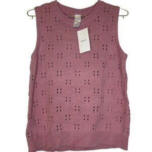 NWT Nordstrom Brand Girl XL Vest Sweater Pink Cotton Chic Stylish Holiday Top